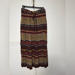 Norton McNaughton Multicolor Leopard Patterned Maxi Skirt size 8